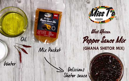 Miss T's Foods West Africa Pepper Sauce Mix (Ghana Shetor Mix)