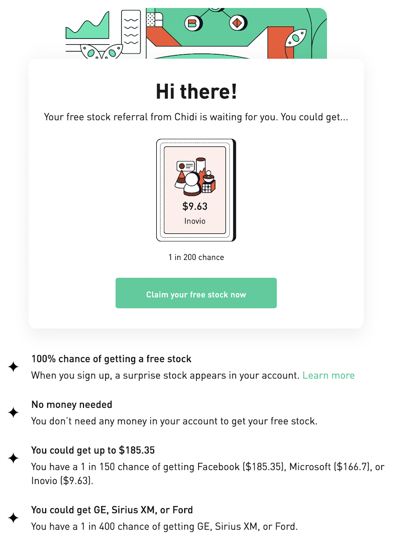 Robinhood Free Stock Offer Page
