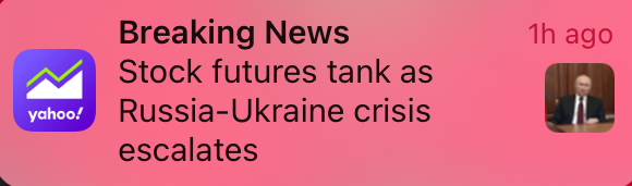 News: Stock futures tank Russia-Ukraine crisis escalates