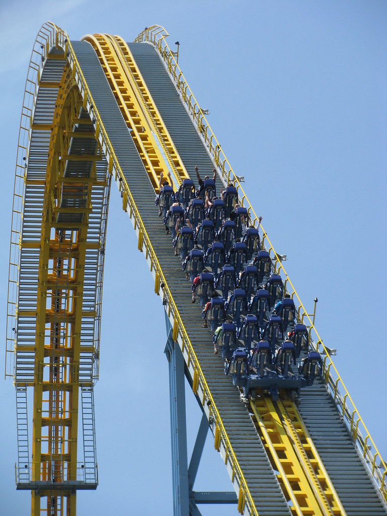 steepen (Credit: Skyrush climbing the lift hill by Intamin10 on Flickr)