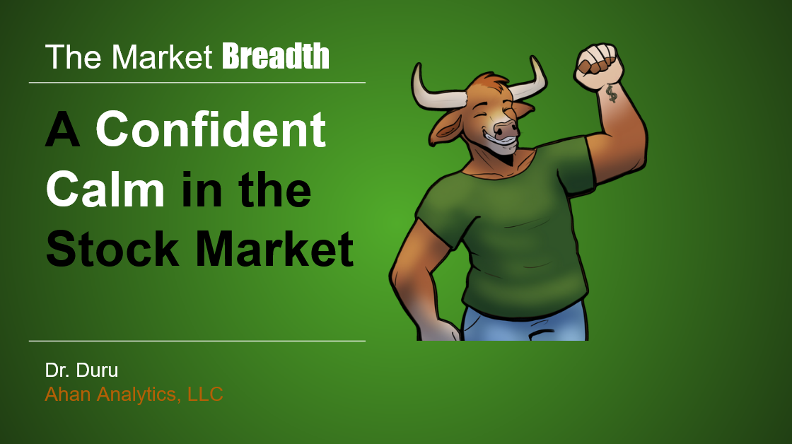 a confident calm in the stock market