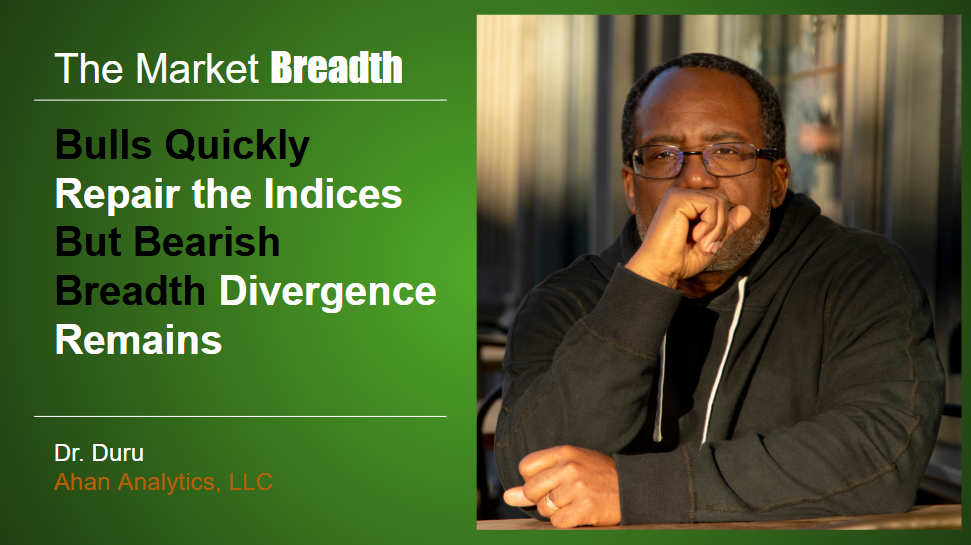 bulls quickly repair the indices but bearish breadth divergence remains - the market breadth
