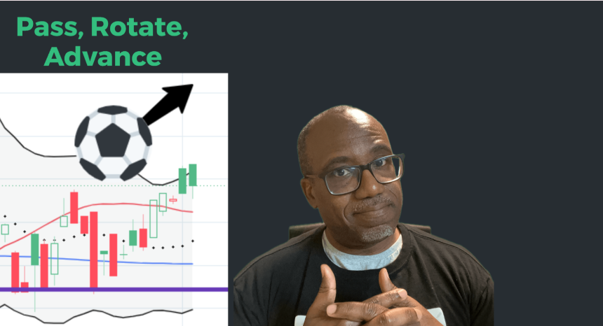 stock market's soccer moves - pass, rotate, advance